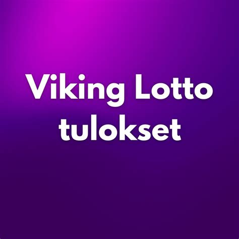 viking lotto numerot|Tulokset .